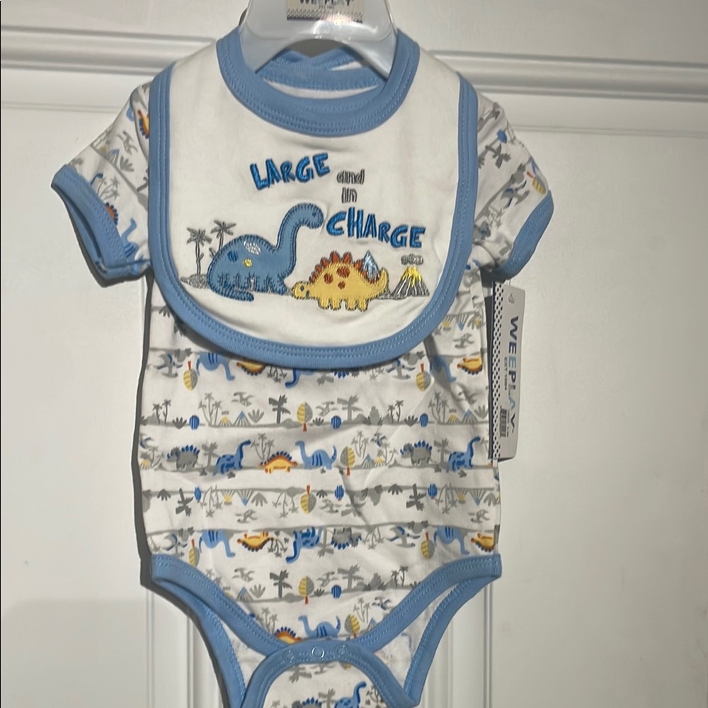Dinosaur Baby Onesie with Bib